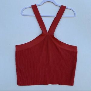 Halogen Women’s Cropped  Halter Ribbed Knit Tank Size XXL Sleeveless